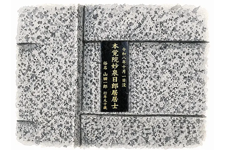 戒名板への刻字