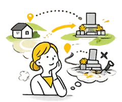 遠方のお墓の管理やお参りが難しく、墓じまいも考えている